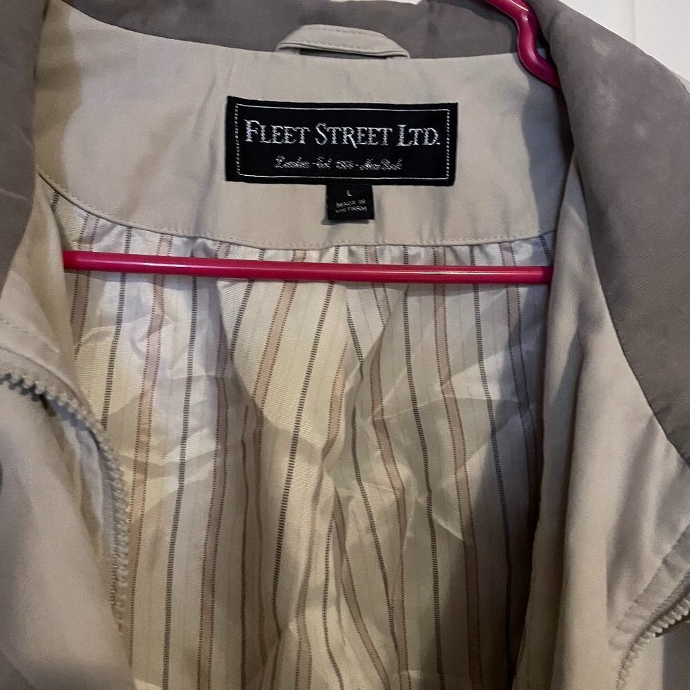 Womens Fleet Street Ltd Vintage Lined Windbreaker Vintage Jacket Tan Size Large - Picture 2 of 4